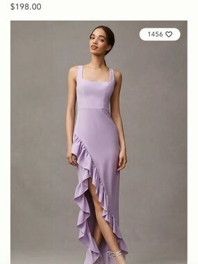 Anthropologie Ruffle Asymmetric Maxi Dress